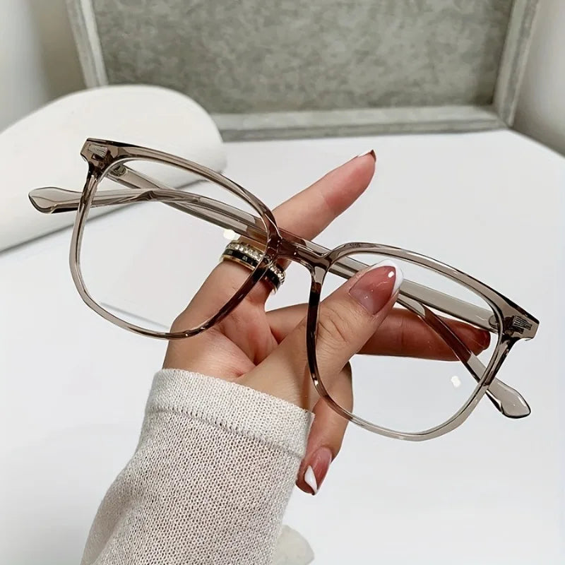 Women's Blue Light Blocking Glasses  Stylish Square Full-Frame PC Eyewear Multiple Colors Available