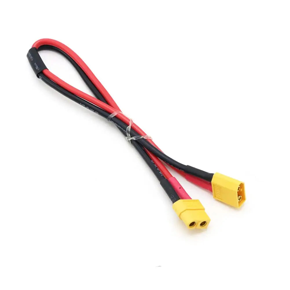 2-Pack XT60 Connector Plug Extension Cable Male to Female Adapter with 30CM 14AWG Silicone Wire for RC Lipo Battery