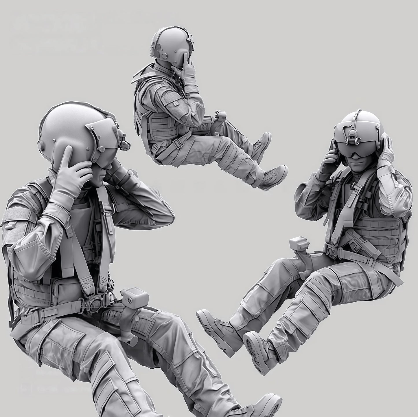1/35 Cast Resin Model, GK, US Military Helicopter Pilot Resin Model, Unpainted