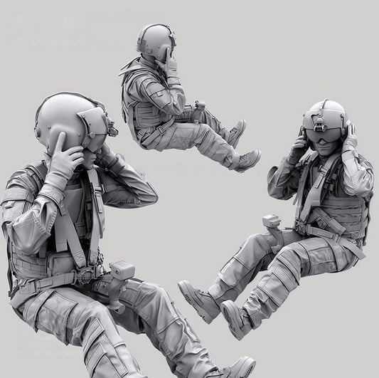 1/35 Cast Resin Model, GK, US Military Helicopter Pilot Resin Model, Unpainted