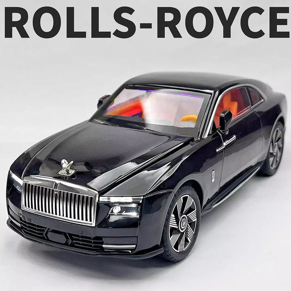 1:24 Rolls Royce Spectre Dawn Alloy Street Cars Model Door Opened Sound Light Pull Back Front Wheel Steering Vehices Adult Gifts
