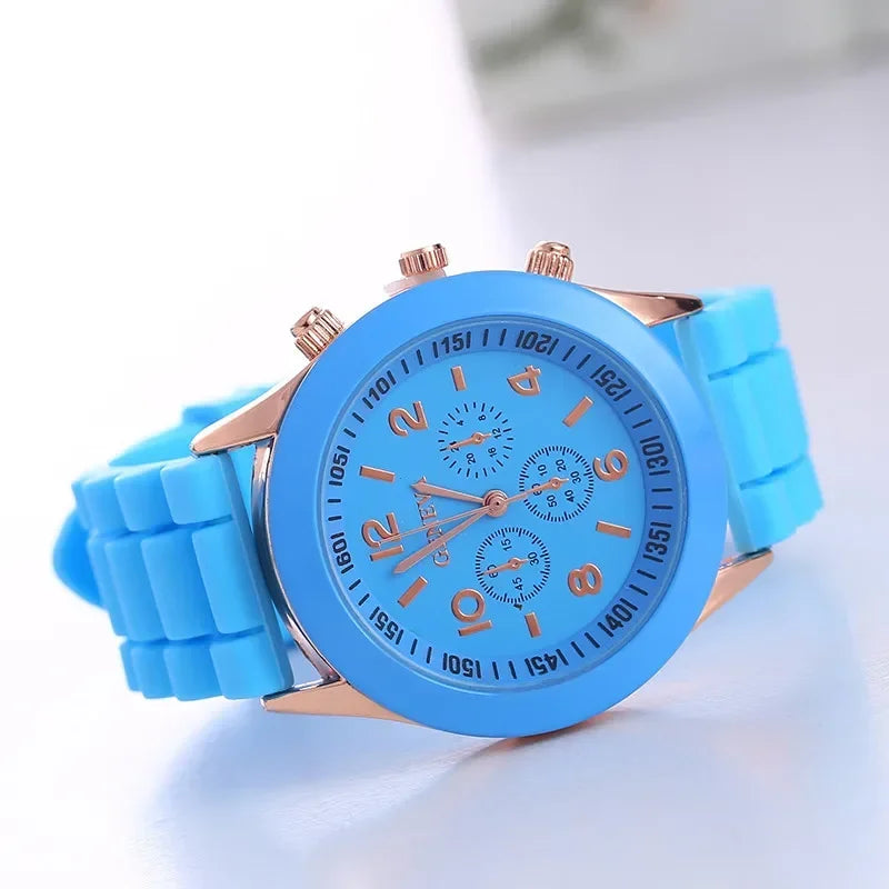 New Fashion Luxury Brand Women's Watch Silicone Strap Quartz Wrist Watch for Female Relogio Feminino Dropshipping