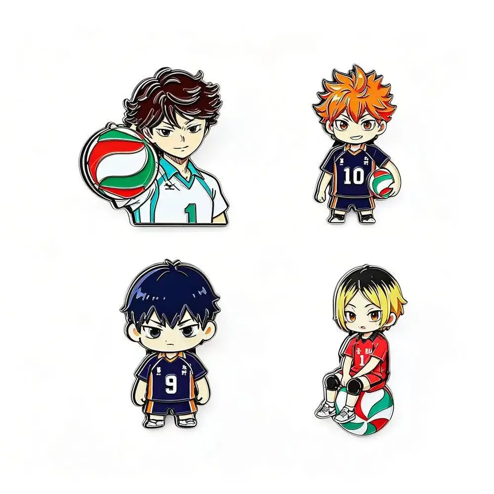 4/8PCS Cute Boys Enamel Pin Cartoon Anime Badge On Backpack Lapel Pins Kawaii Brooches for Jackets Cosplay Accessories Gift Toys