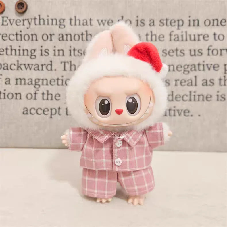 Labubu Clothes For 15-17CM I II III Labubu Outfits Mini Plush Cotton Idol Doll Universal Clothing  Party Accessories Gifts