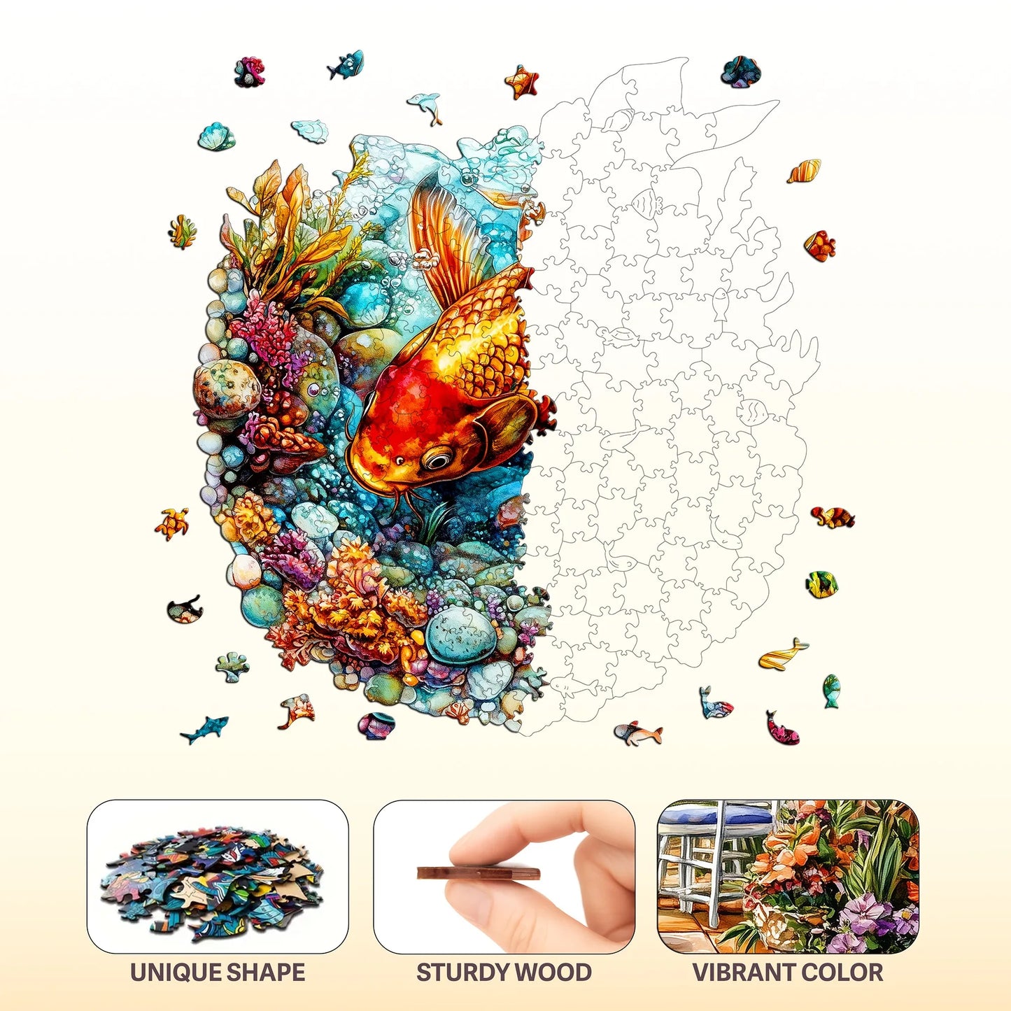 Interesting Unique Wooden Jigsaw Puzzle Magical Style Wooden Decor Christmas and Halloween Gift Toy For Teen And Kid