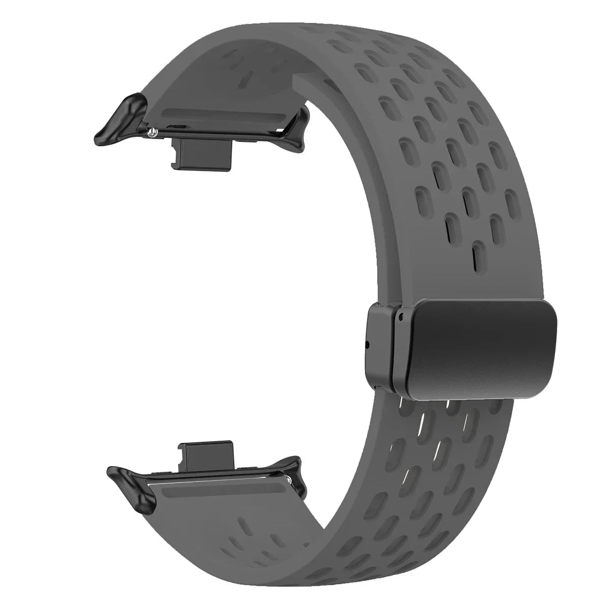 DarkGrey Silicone Strap Redmi Watch 5/4, Magnetic Sports Band Mi Band 9/8 Pro