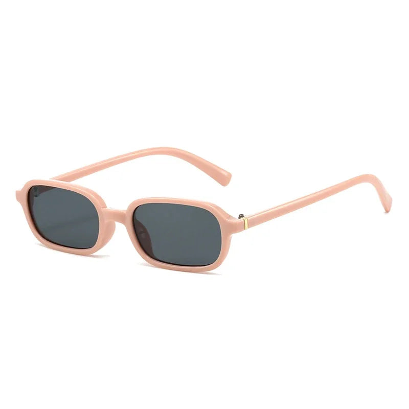 JNPCXI New Vintage Small Rectangle Sunglasses Women Shades UV400 Fashion Men Sun Glasses Clear Lens Frame