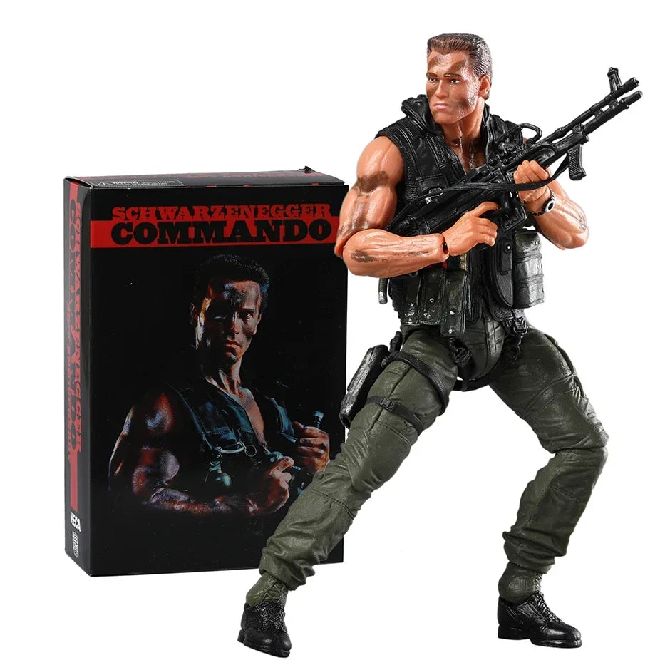 NECA Schwarzenegger Commando Action Figure Model Toys Creative Action Collection