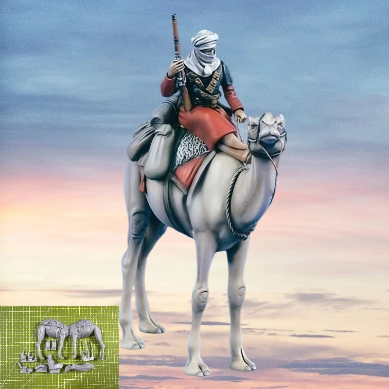 Unpainted 1:35 Resin Model GK Desert Camel Cavalry, Model Needs To Be Assembled