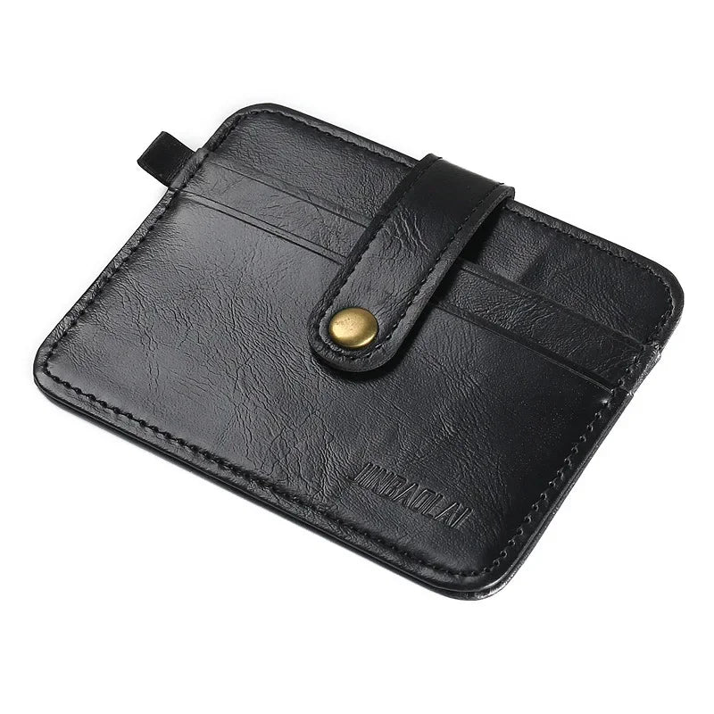 Pu Leather Slim Men's Wallet, Small Money Bag, Thin Credit Card Holder Wallets