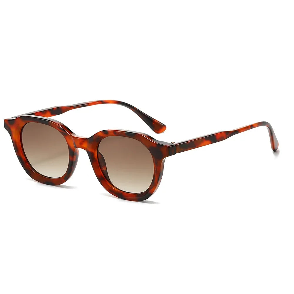 JNPCXI Fashion Small Round Sunglasses Women Retro Green Gradient Shades UV400 Men Trending Sun Glasses