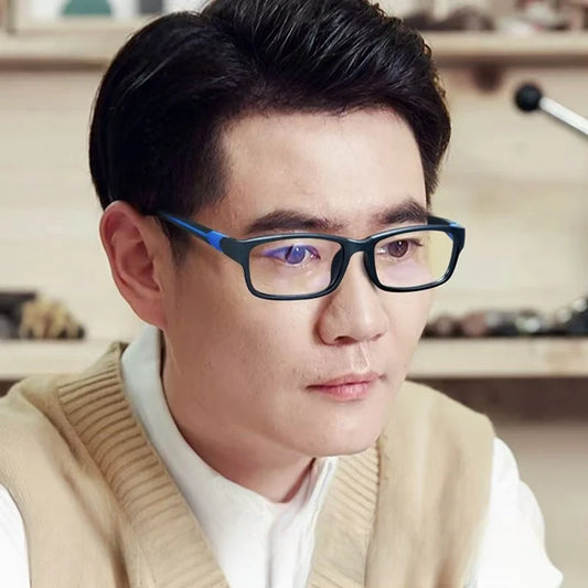 Anti Blue Light Reading Glasses for Men Sports Casual Fashion Presbyopic Glasses with Grade +100 ~ +400