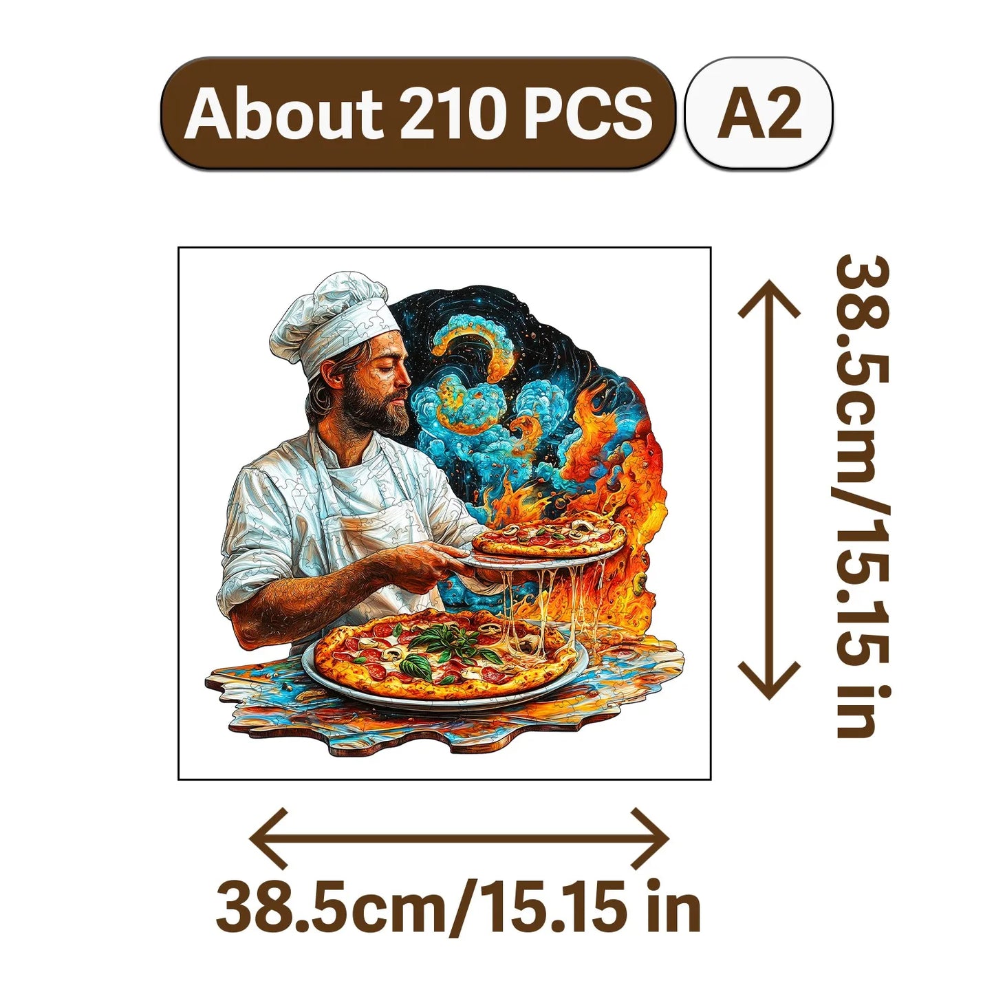 Gourmet Feast Theme Wooden Jigsaw Puzzle Wood Home Decor Painting Christmas and Halloween Gift Toy For Teen And Kid