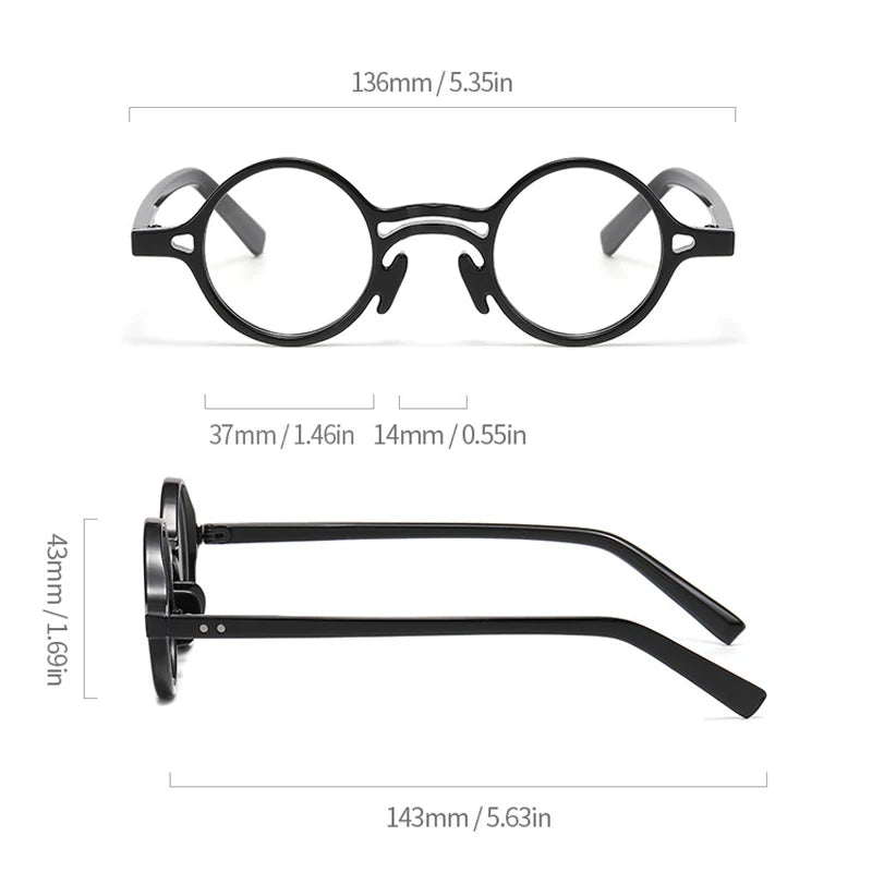 JNPCXI New Retro Small Round Women Glasses Frame Fashion Punk Eyewear Clear Anti-Blu-Ray Men Optical Frame Computer Goggles