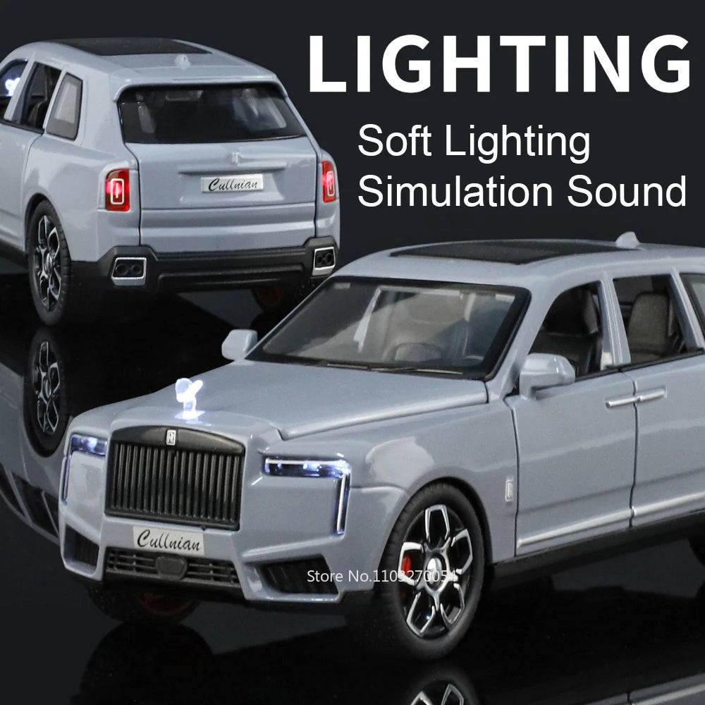 1:32 Rolls-Royce Cullinan Dawn Model Toy Diecast Alloy Car Sound Light Pull Back Doors Opened Miniature Cars Simulation Ornament