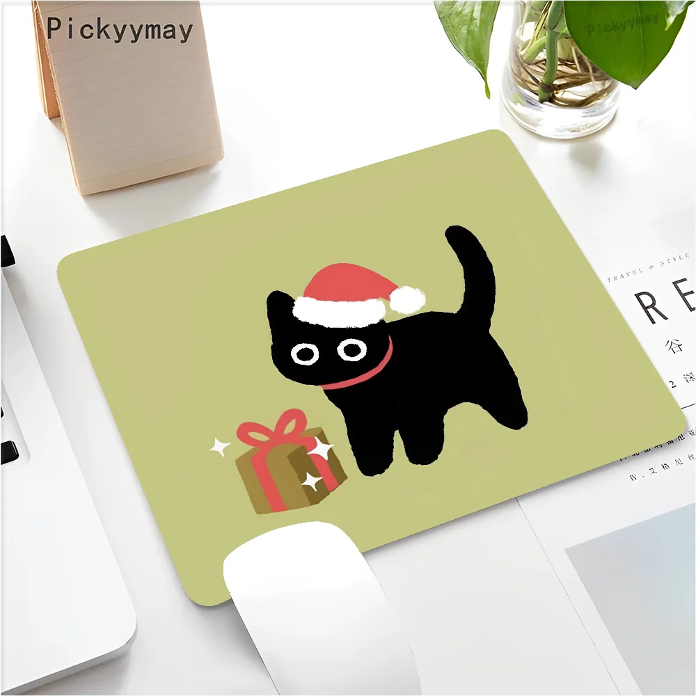 Funny Black Cat Mouse pad PC Desk Mat Table Big Mouse Pad PC Non-slip Rug z8