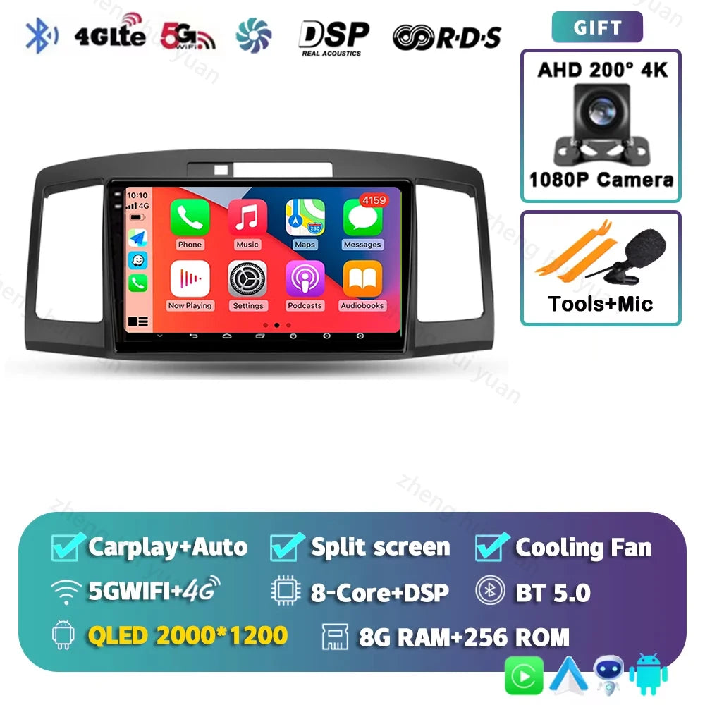 Android 15 CarPlay Auto For Toyota Allion Premio T240 2001 - 2007 Car Radio Multimedia navigation video DVD Autoradio Stereo gps