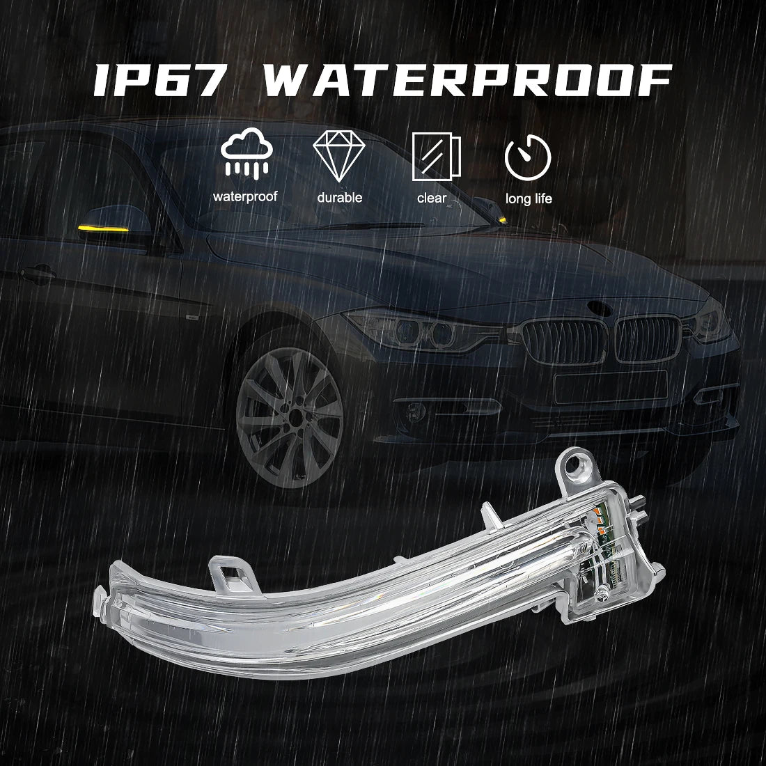 Side Mirror LED Turn Signal Lights For BMW 1 2 3 4 Series F20 F21 F22 F32 F30 F31 F34 GT F35 Rearview 63137280771 63137280772