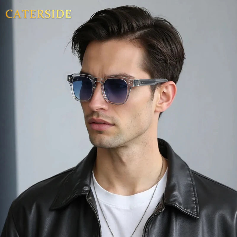 CATERSIDE Classic Sunglasses Men Core Insert Temple Luxury Brand Square Sun Glasses Women Travel Beach Party Festival Gifts
