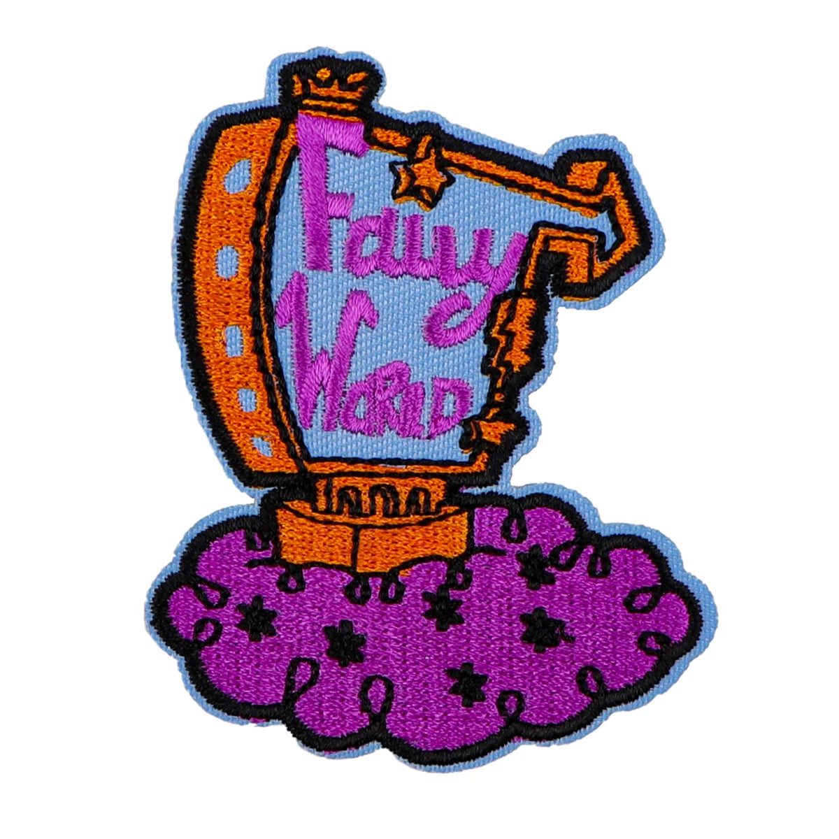 Cartoon Fairy World Embroidery Patches Iron On Patches On Clothes DIY Dress Jeans Hat Clothing Accesories Applique Stickers