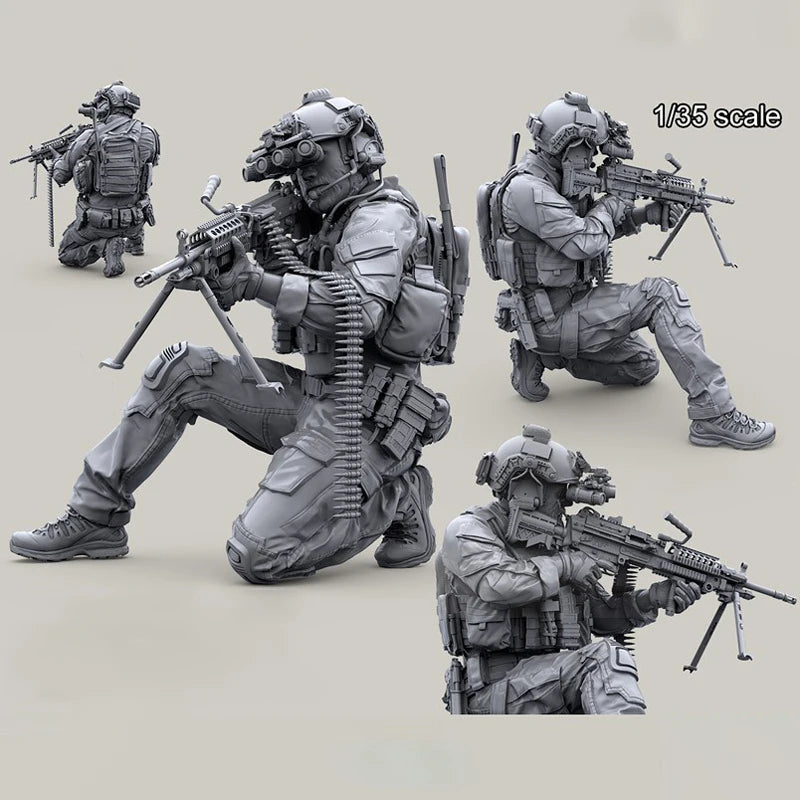 1: 35 Die Casting Resin Model GK Modern Special Forces Soldiers Unpainted (Assembly Required)