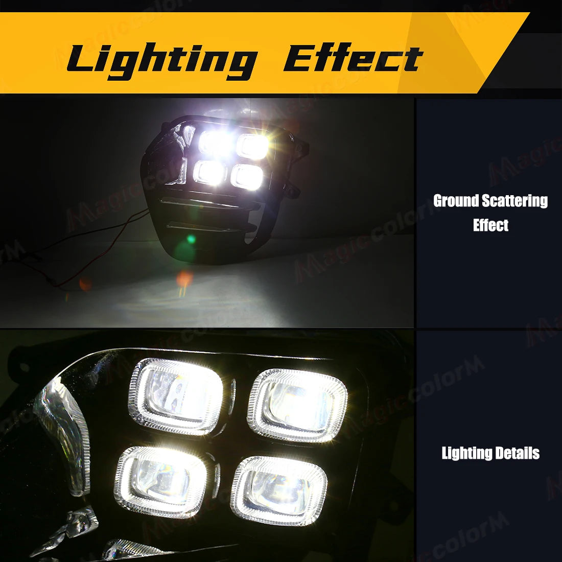 2PCS For KIA Sportage QL KX5 2016 2017 2018 LED Daytime Running Lights DRL Fog Lamps Front Bumper Headlights White Daylights 12V