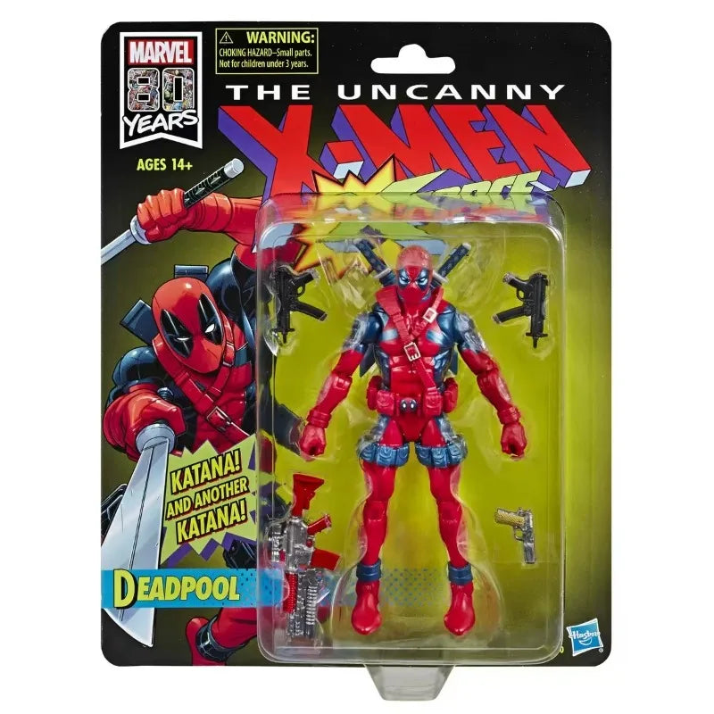 Original Hasbro Marvel Legends Series 80th Anniversary Uncanny Deadpool Action Figure Toy Collection Model