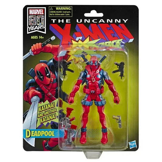 Original Hasbro Marvel Legends Series 80th Anniversary Uncanny Deadpool Action Figure Toy Collection Model