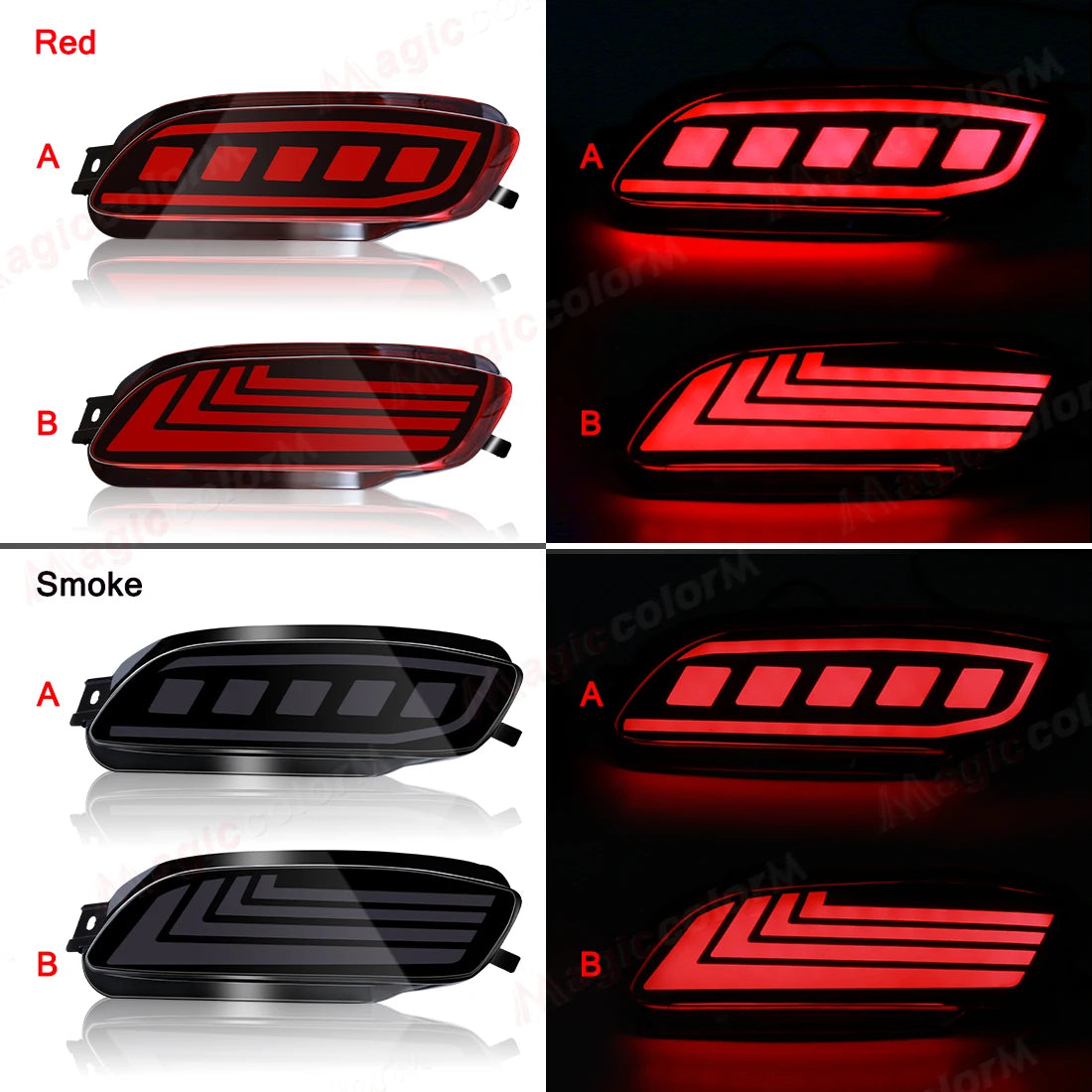 For Lexus RX For Toyota Harrier 2003 - 2008 For Venza 2013 - 2015 Rear Bumper Reflector Lights Dynamic Turn Signal Brake Lamps