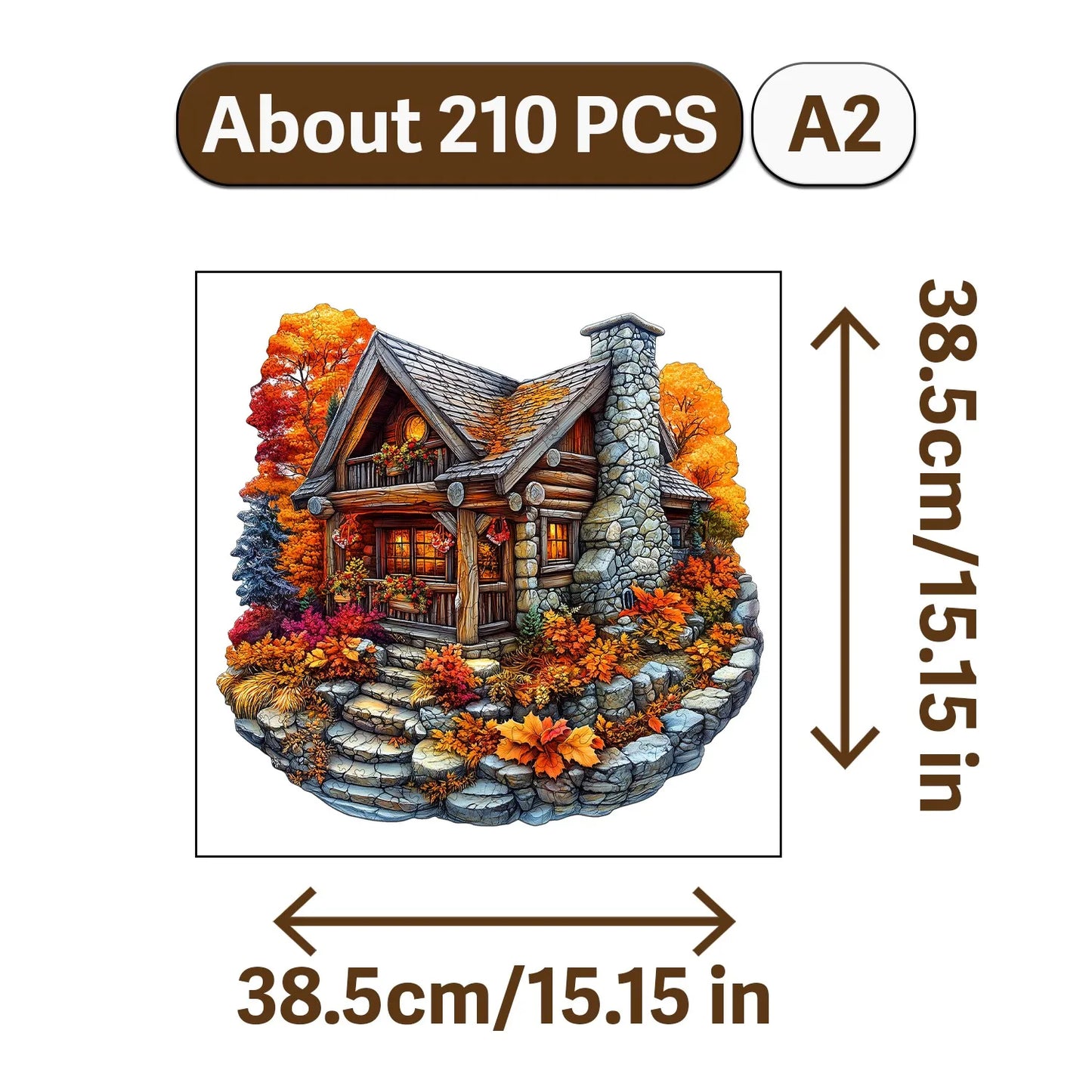 Rural Scenery Wooden Jigsaw Puzzle Wood Home Decor Painting Christmas and Halloween Gift Toy for Teen and Kid