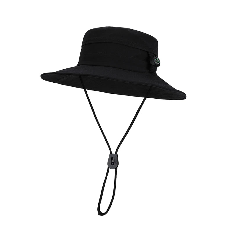6143-New spring and summer women's outdoor fisherman hats,men's fishing and mountain climbingcompasshats,quick-dryingwide-brimme