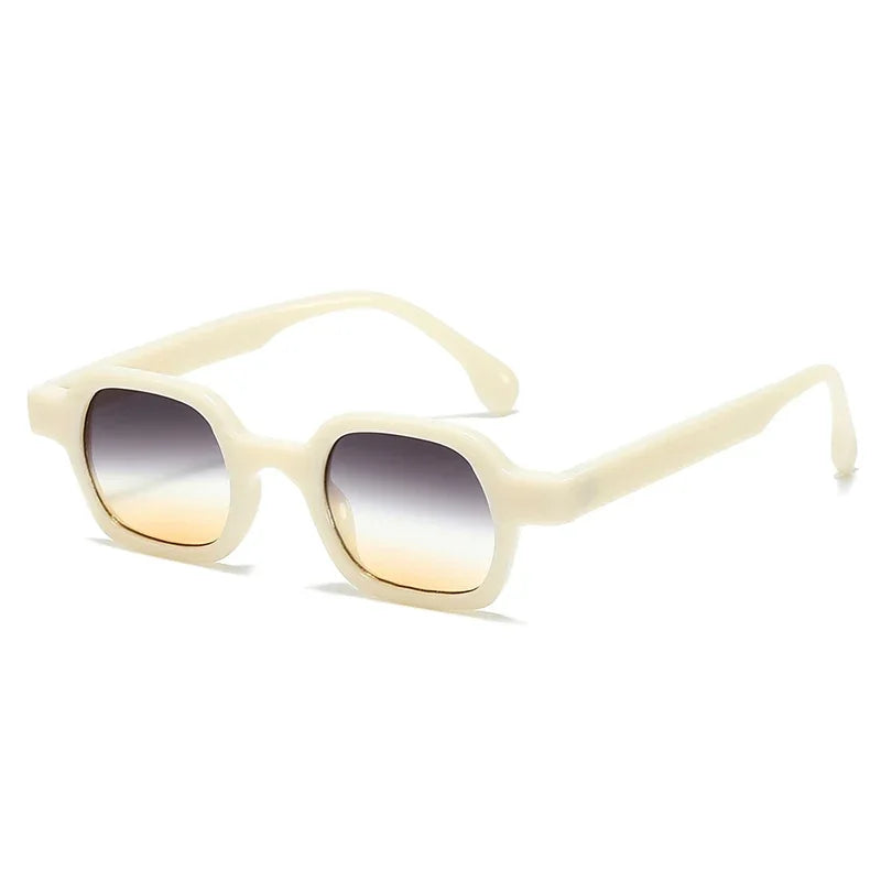JNPCXI Fashion Small Polygon Square Women Sunglasses Retro Gradient Men Shades UV400 Sun Glasses