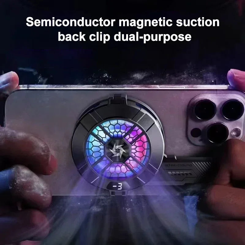 SL33 Phone Cooling Fan Magnetic/ Back-clip 2 in 1 Cool Heat Sink IOS Android