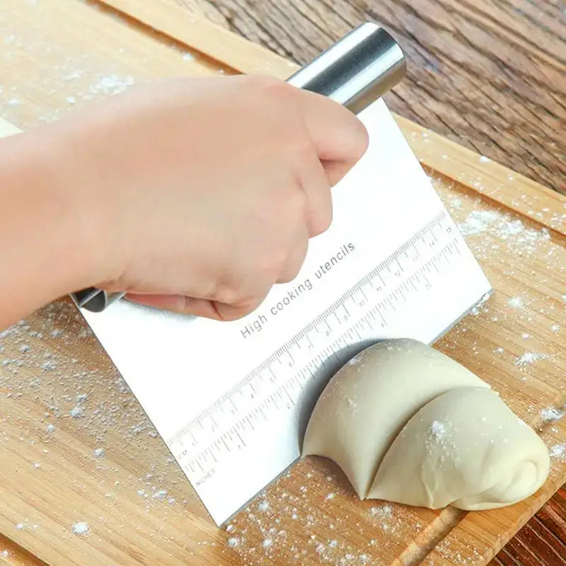 1pc, Stainless Steel Dough Scraper with Cutter, Pastry Chopper for Baking, Kitchen Gadgets and Accessories
