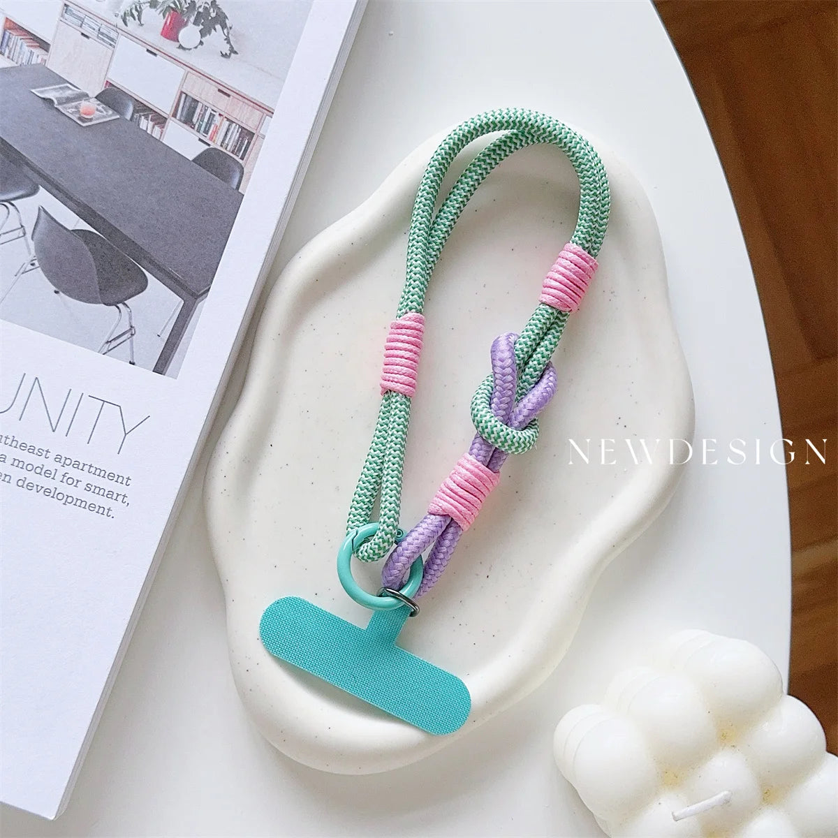 Universal Adjustable Mobile Phone Lanyard Short Wrist Strap with Self-locking Anti-drop Design Durable Polyester Phone Strap