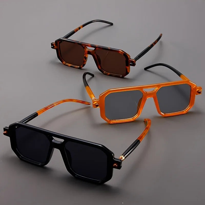 Retro Oversized Glasses for Women Stylish Two-Tone Temples, Perfect for Party Decoration