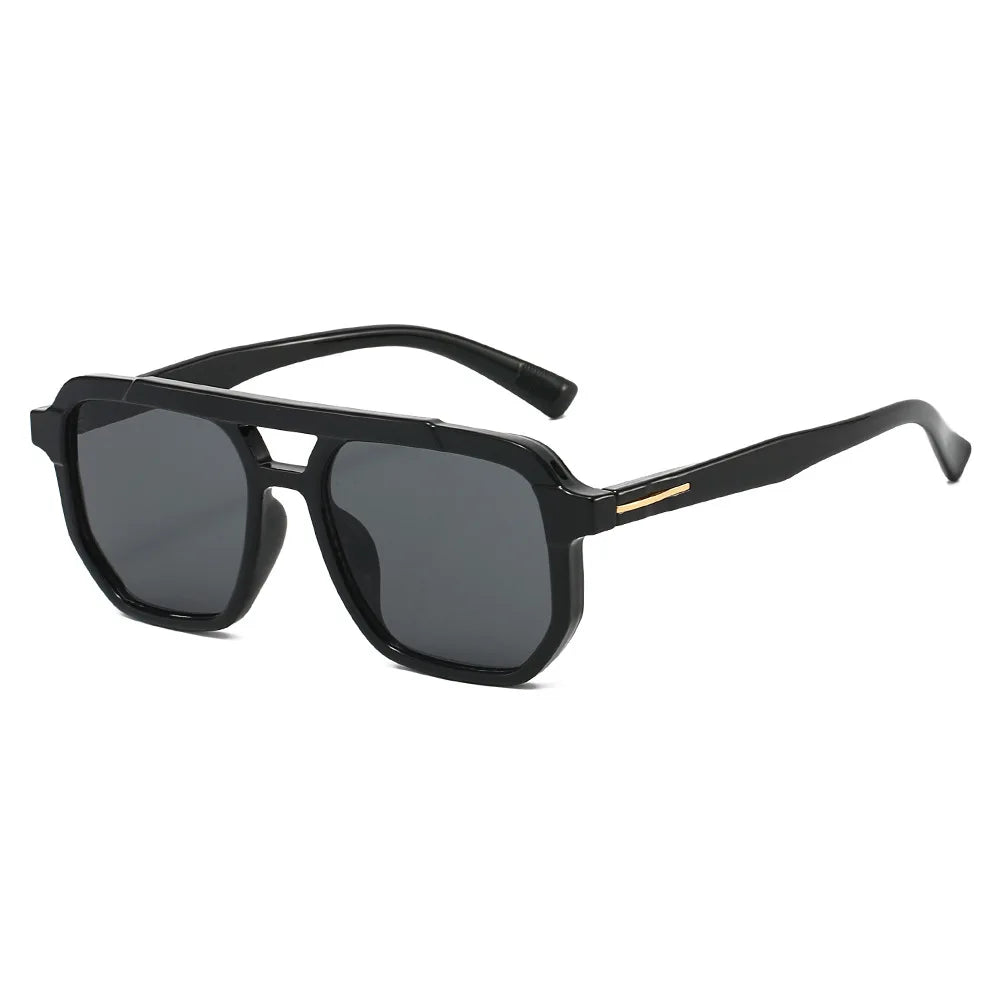 JNPCXI New Vintage Double Bridges Pilot Women Sunglasses Fashion Gradient Purple Shades UV400 Men Trending Sun Glasses