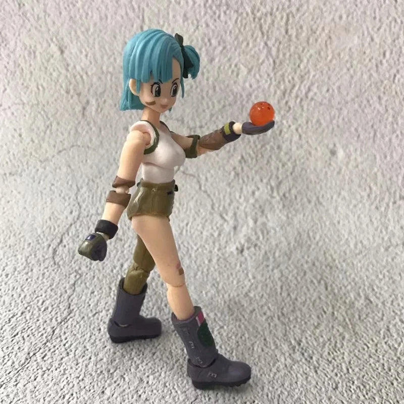13cm SHF Dragon Ball Soldier Bulma  Action Figure PVC Battle Detector Collection