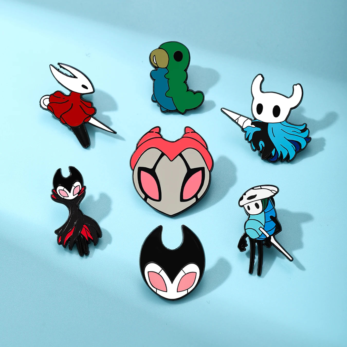 7pcs Cartoon Character Enamel Lapel Pins Kids Collectible Badges Cute Children's Gift for Friends