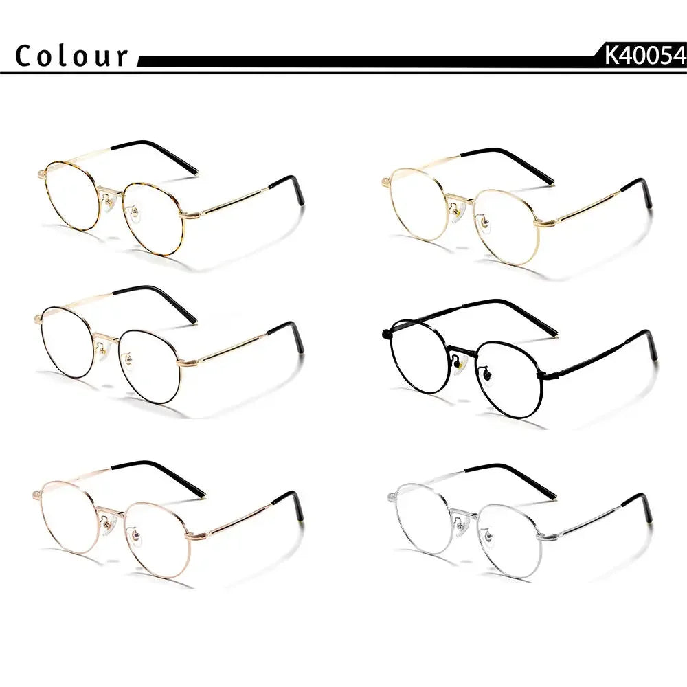 CATERSIDE Vintage Men's Optical Glasses High-Quality Round Metal Titanium Frame Customized Prescription Glasses Women's Eyewear