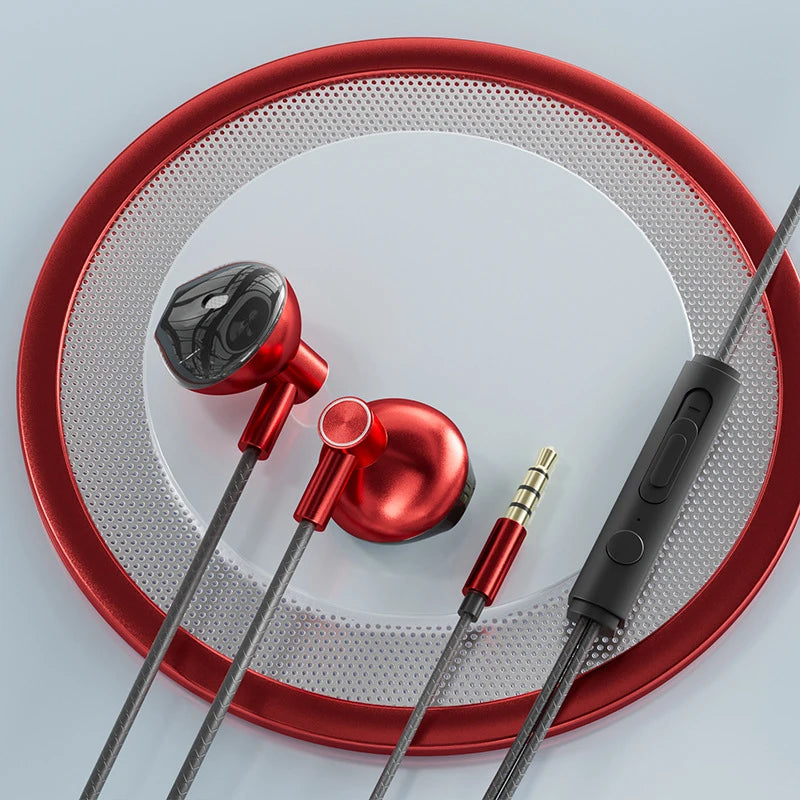 Wired Headphones Noise-cancelling Bass In-ear Movement 3.5mm With Microphone Original Typec Fitting For Xiaomi Huawei Samsung