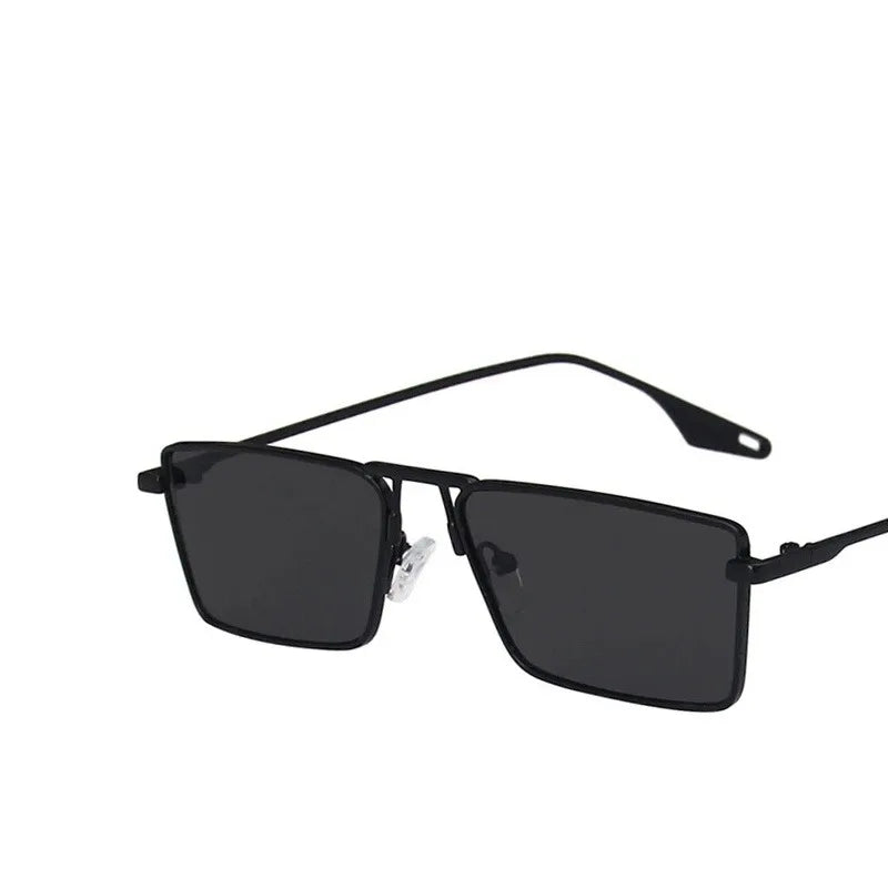 Women's Metal Frame Fashion Glasses Rectangular Retro Anti-Reflective Small FrameGolden & Black Options for, & Street Fashion