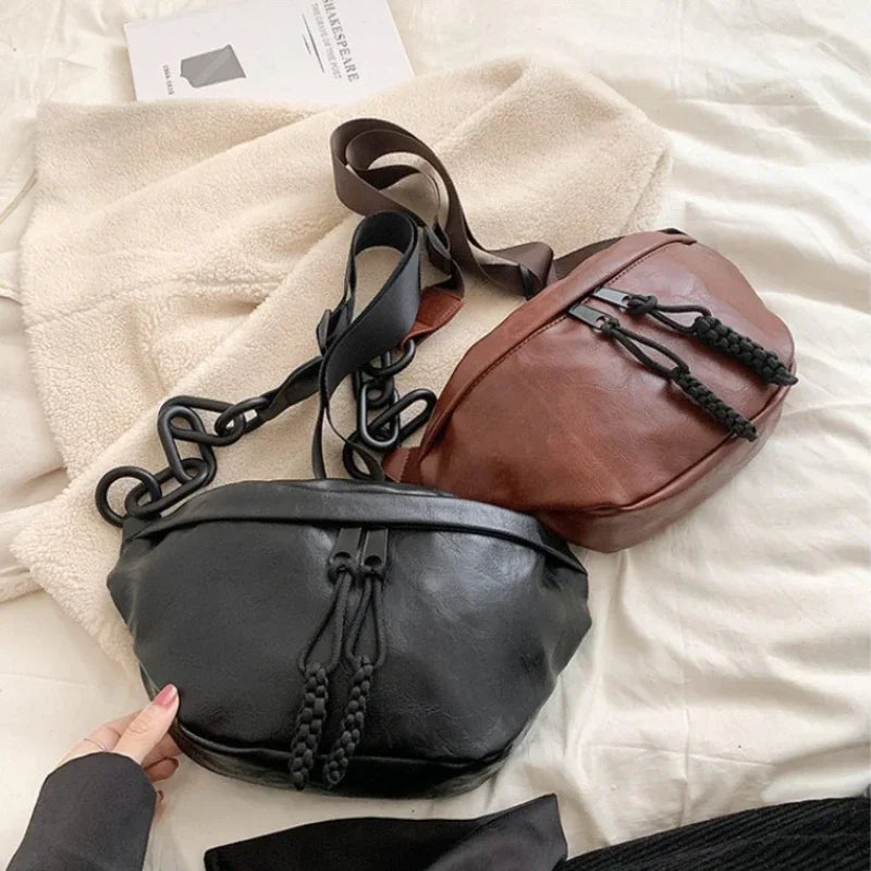 Fashion Soft Leather Waist Bag Ladies Fanny Pack High Quality Shoulder Belt Purse Bags Fashion Designer Crossbody Chest Bags