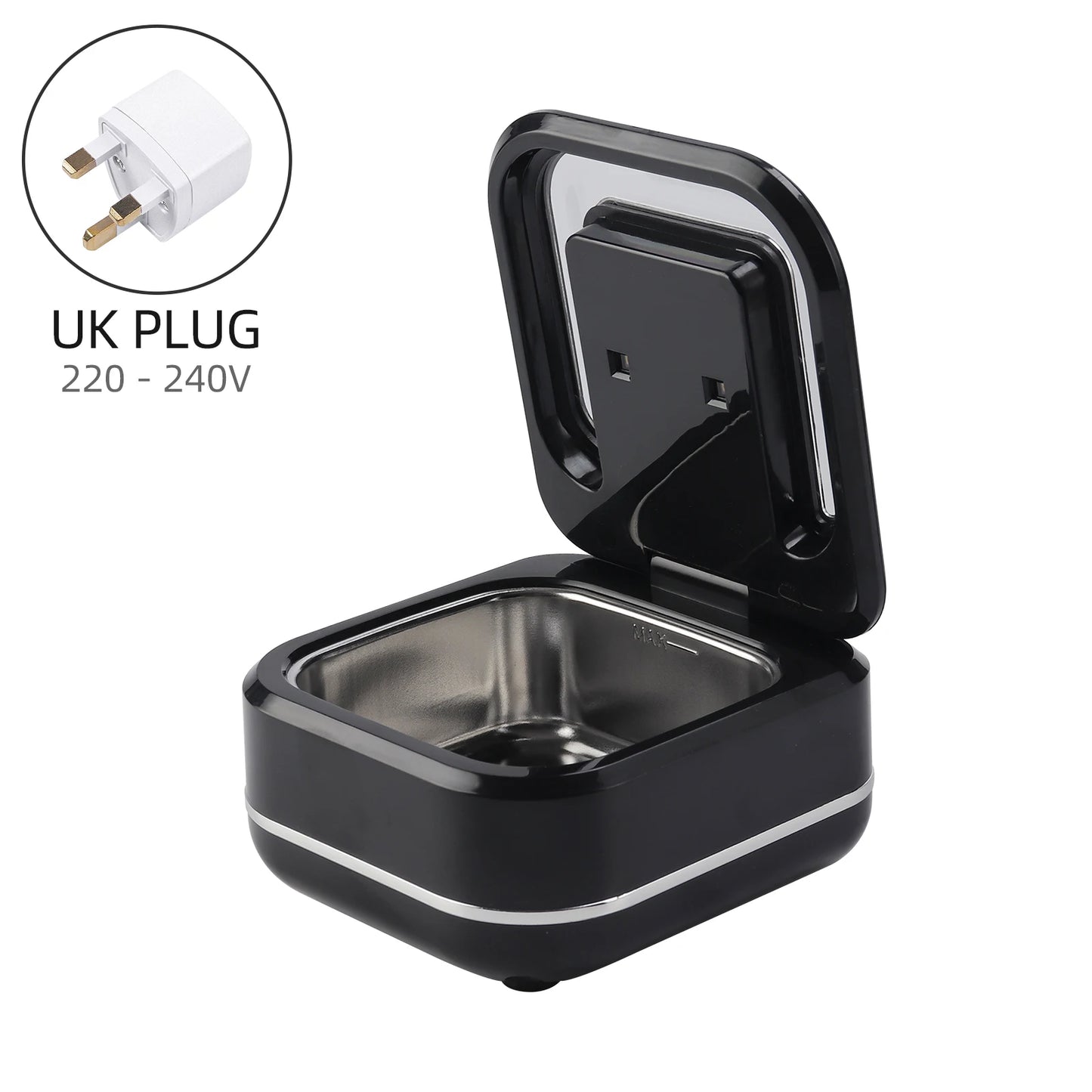180ml Ultrasonic Cleaner UV Sterilization Ultrasound Dental Assistant Denture Washing Machine For False Teeth Aligner Retainer