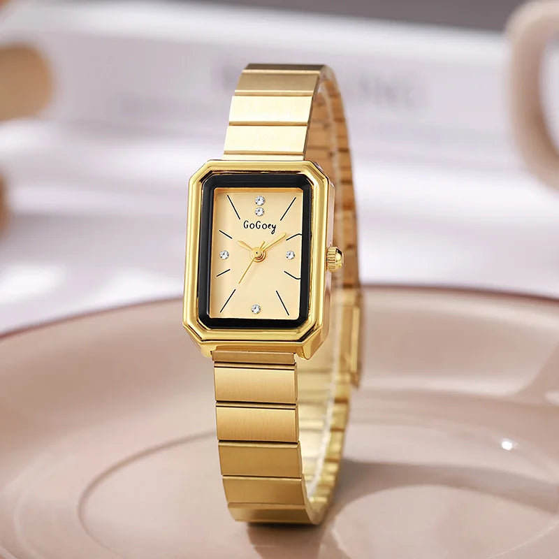 Luxury Women Watches Fashion Simple Square Quartz Watch Casual Women Watch Business Folding Alloy Ladies Clock Relogio Feminino