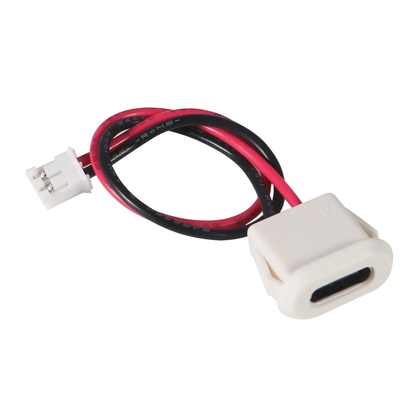10pcs Type-C Female Chassis Waterproof 2P Solder Wire Type USB C Pigtail Cable Extension Power Cable USB-C Plug to 2 Pin Bare