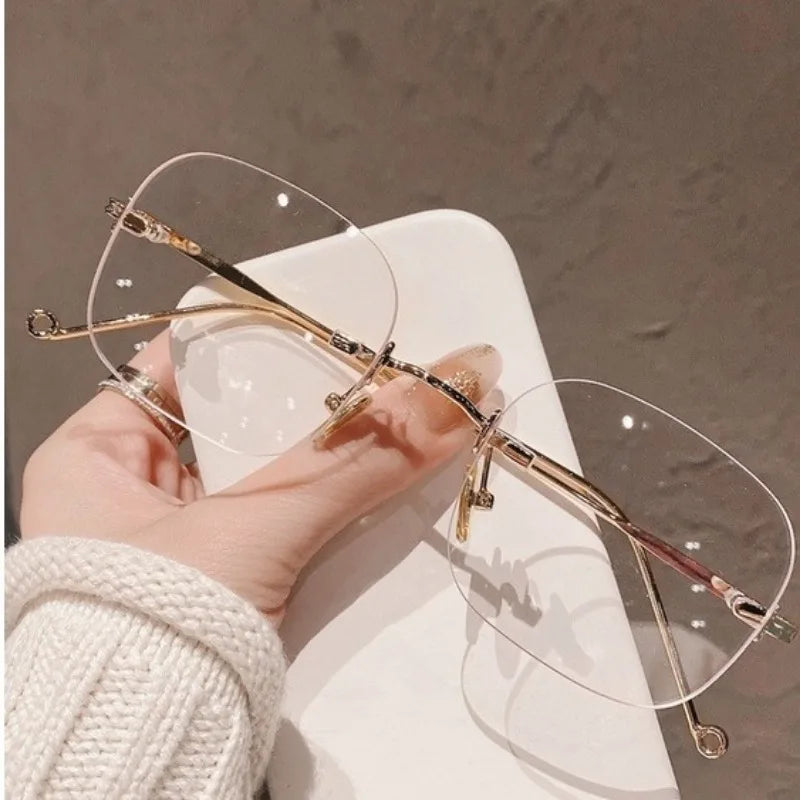 Anti Radiation Eyeglass For Woman Men Rimless Glasses Anti Blue Light Eyewear