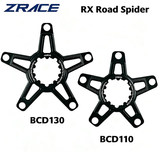 ZRACE RX Direct Mount Spider 110/130BCD, 5-Bolt Chainring Adapter for SRAM 3-Bolt Crank, CNC Alloy Road Bike Lightweight