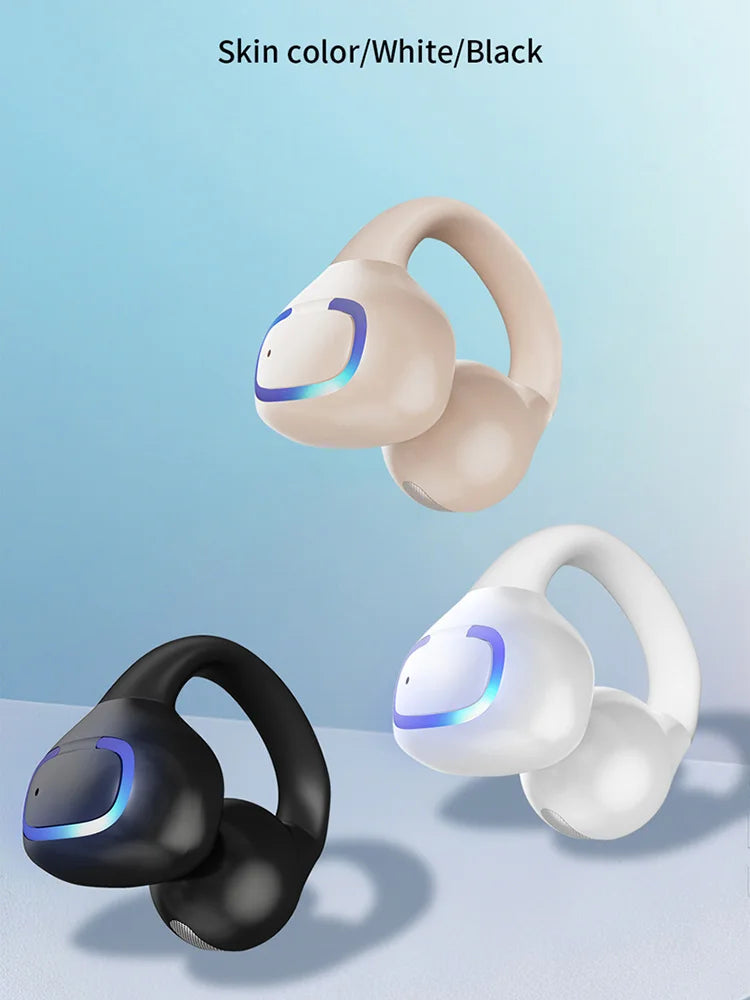 New OWS Ear Clip Earphones Bone Conduction Bluetooth Sports Gaming Earbuds HiFI Stereo Sound Headphones TWS With Microphone 2026