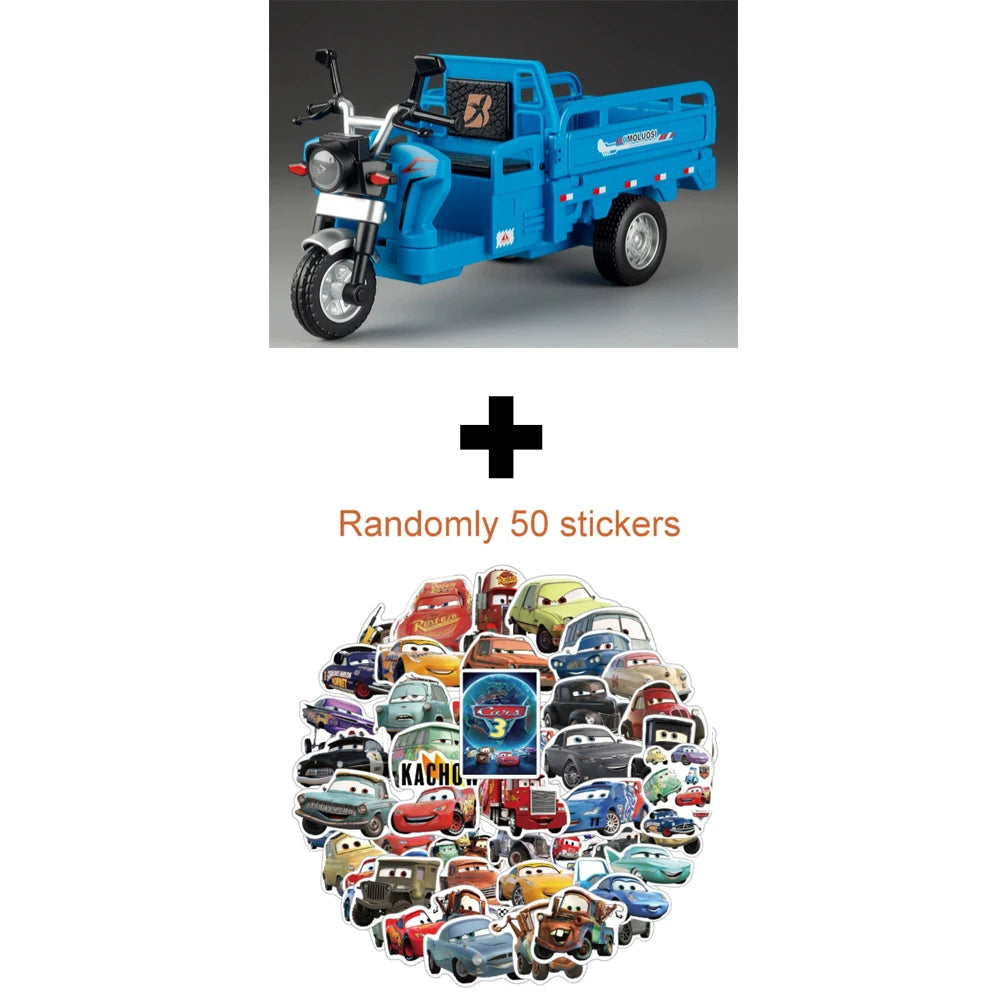 1:15 Alloy Tricycle Models Diecast Cars Toys Wheels Turned Baffle Can Lowered Rear Wheel Return Force Motorcycle for Friend Gift